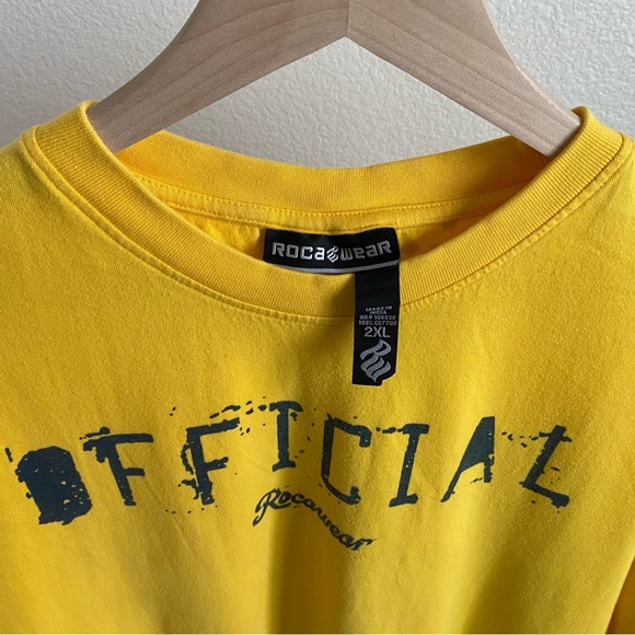 Y2K Rocawear Official front and back printed t-shirt, yellow, XXL - Picture 9 of 11